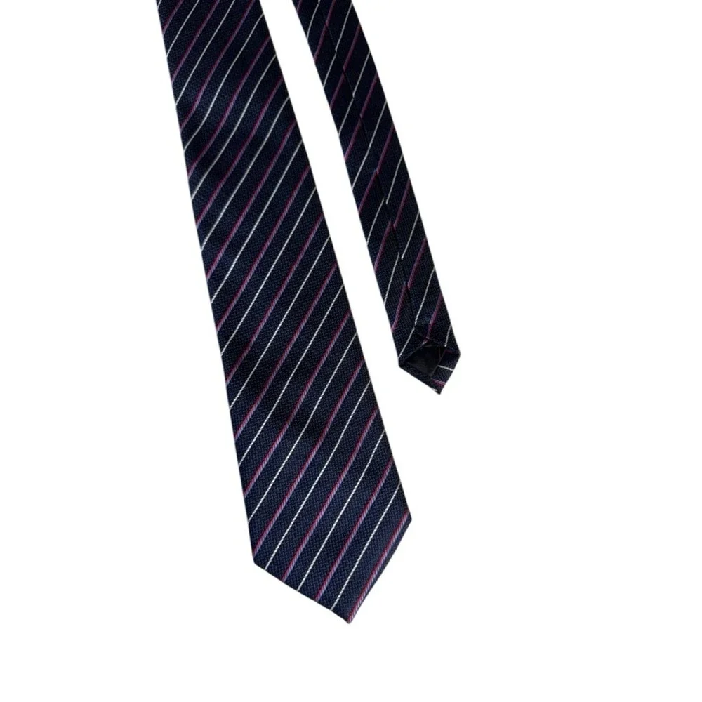 Ming Chao Mens Silk Tie‎ Quiet Luxury Old Money Preppy Striped